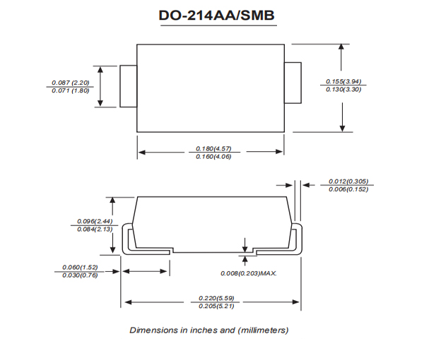 SMB封裝尺寸 SMB封裝尺寸