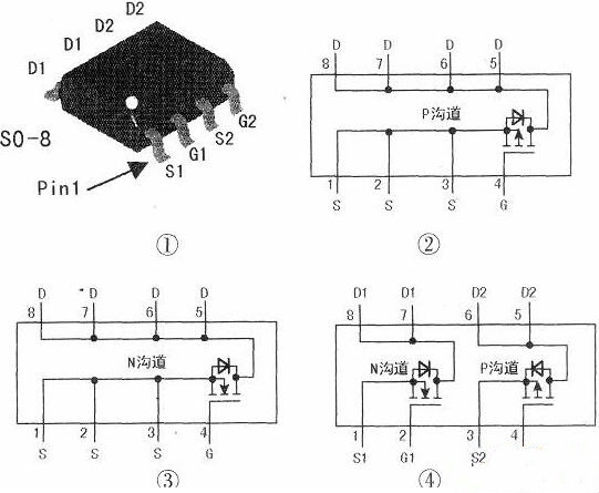 貼片mos管8引腳各代表什么圖解