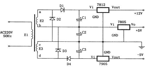 三端穩(wěn)壓管7805引腳圖