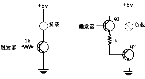 三極管開(kāi)關(guān)電路 三極管開(kāi)關(guān)電路