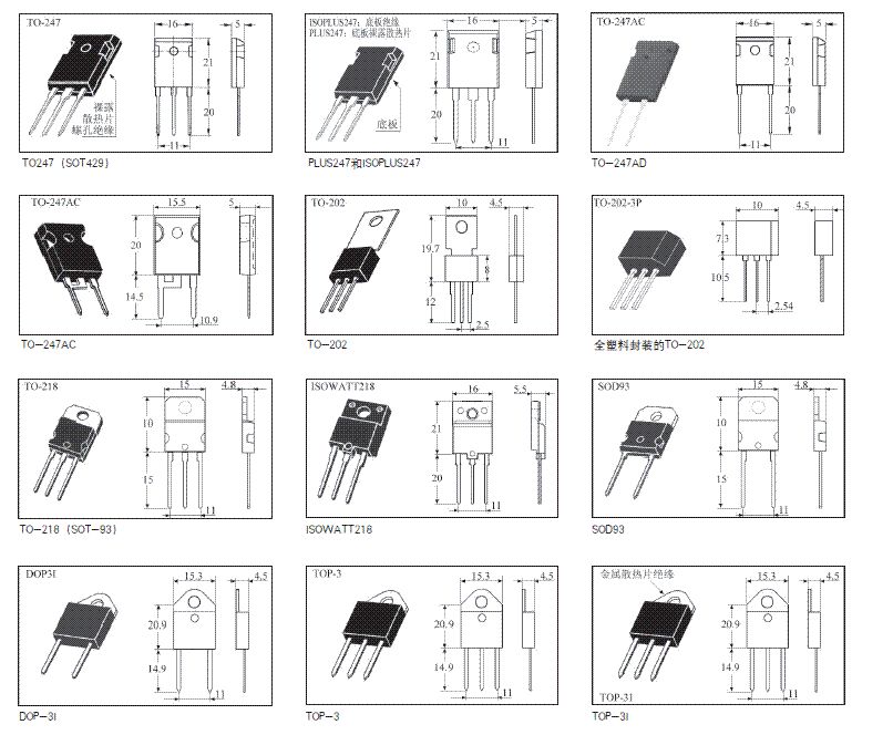 功率晶體管封裝 功率晶體管封裝