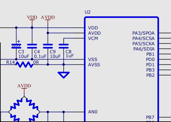 混合芯片供電的典型電路 混合芯片供電的典型電路