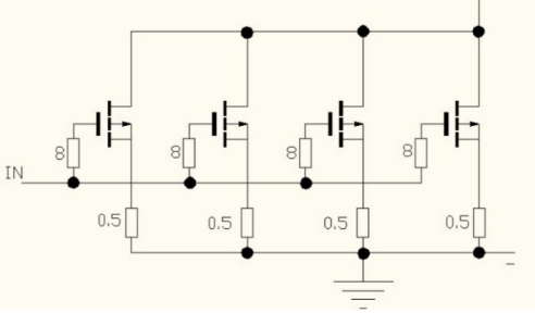 場效應(yīng)管并聯(lián) 場效應(yīng)管并聯(lián)