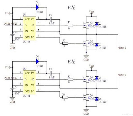 PWM驅動MOS管H橋電路 PWM驅動MOS管H橋電路