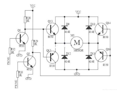 PWM驅動MOS管H橋電路 PWM驅動MOS管H橋電路