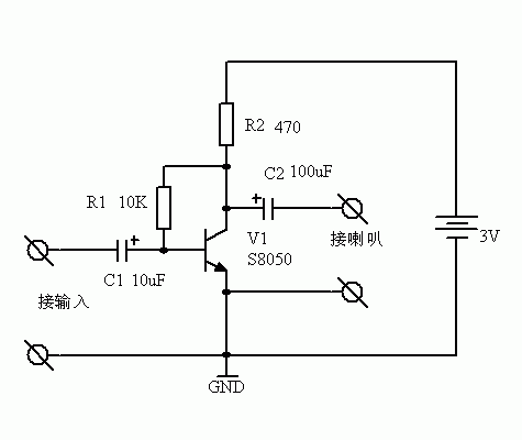 三極管音頻放大電路 三極管音頻放大電路