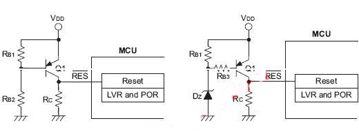三極管低電壓復位電路 三極管低電壓復位電路