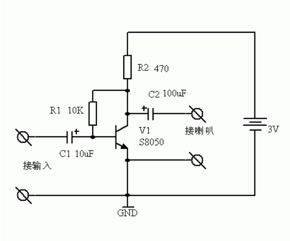 三極管音頻放大電路 三極管音頻放大電路