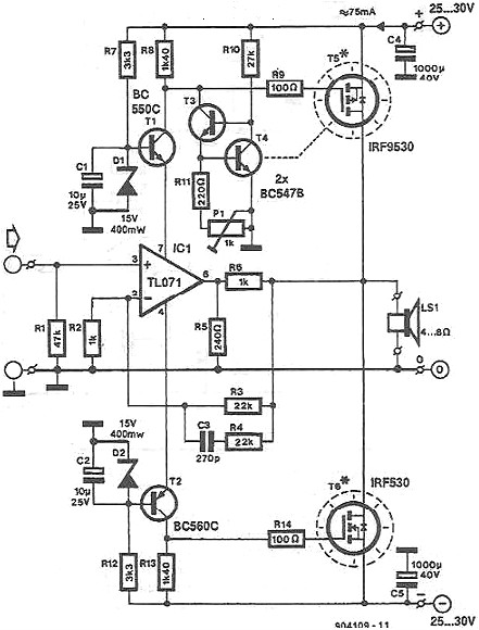 MOS管功率放大器電路圖和原理圖文并茂解析 MOS管功率放大器電路圖和原理圖文并茂解析