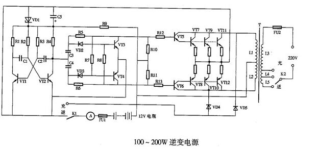 直流變換交流電路圖解-場效應晶體管-逆變電源-MOS場效應管變換電路詳解