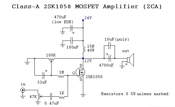 2SK1058場效應(yīng)管制作單端甲類功放電路-圖文 2SK1058場效應(yīng)管制作單端甲類功放電路-圖文