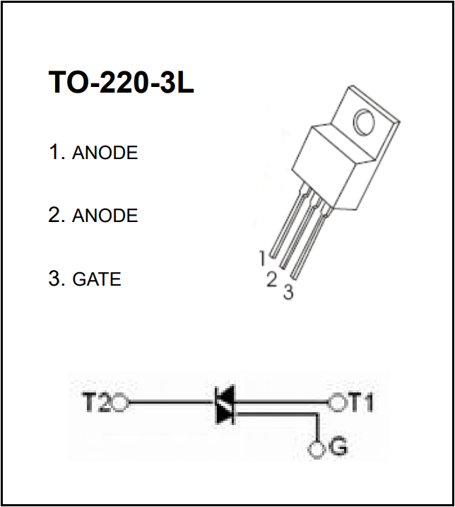 bt139/to-220可控硅管腳 bt139/to-220可控硅管腳