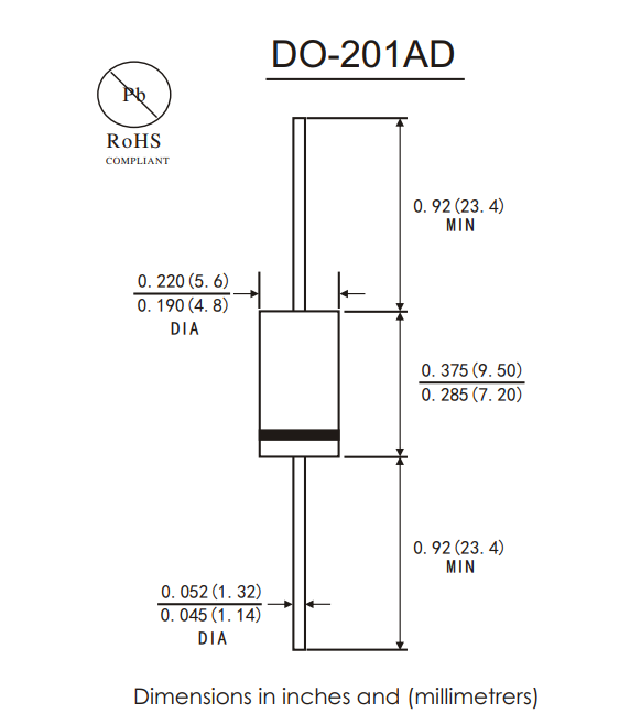 SB1045LL/DO-201AD引腳 SB1045LL/DO-201AD引腳