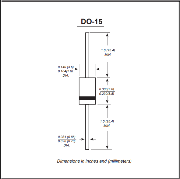 SB240L,SB260L,SB2100L直插肖特基二極管封裝 SB240L,SB260L,SB2100L直插肖特基二極管封裝