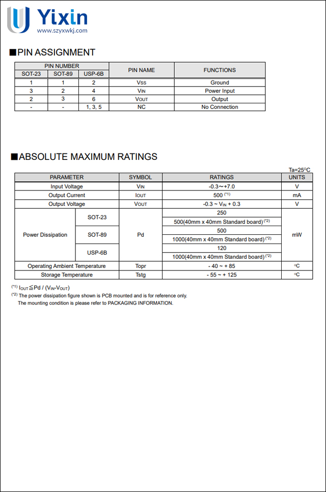 XC6206-1.8,XC6206-2.5 XC6206-1.8,XC6206-2.5