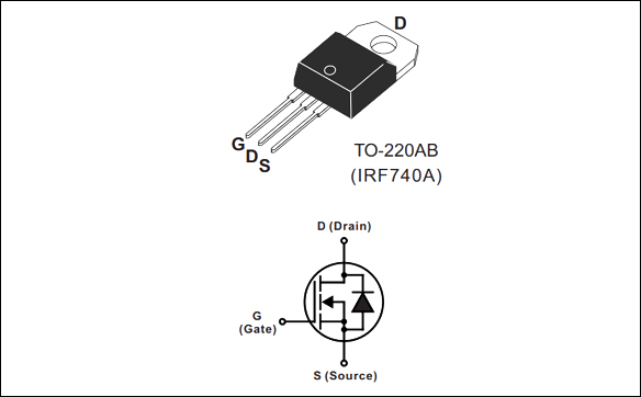IRF740,IRF840,場效應MOS管電路符號