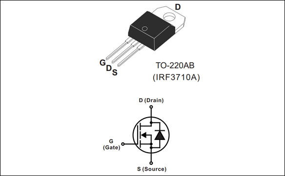 IRF3710,場(chǎng)效應(yīng)MOS管封裝和電路符號(hào) IRF3710,場(chǎng)效應(yīng)MOS管封裝和電路符號(hào)