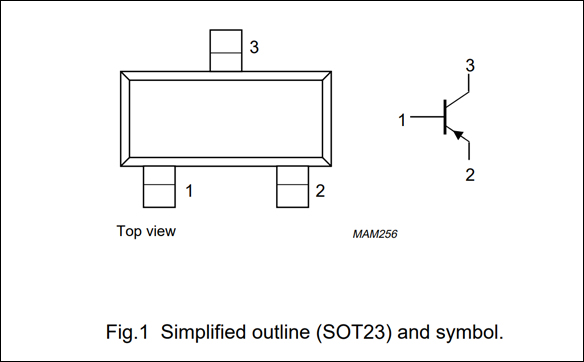 MMBTA92,SOT-23封裝與電路符號 MMBTA92,SOT-23封裝與電路符號