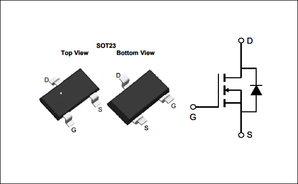 AO3402,SOT23封裝引腳圖 電路符號 AO3402,SOT23封裝引腳圖 電路符號