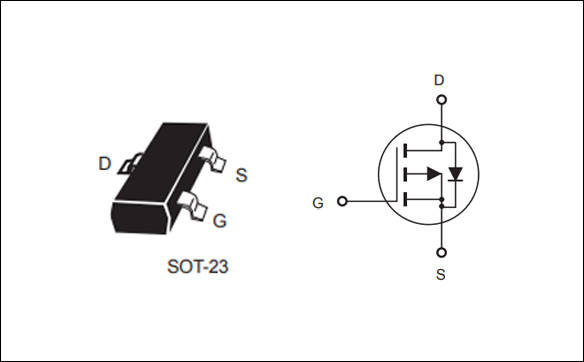 SI2301,SOT23,MOS場效應管封裝引腳圖 電路符號 SI2301,SOT23,MOS場效應管封裝引腳圖 電路符號