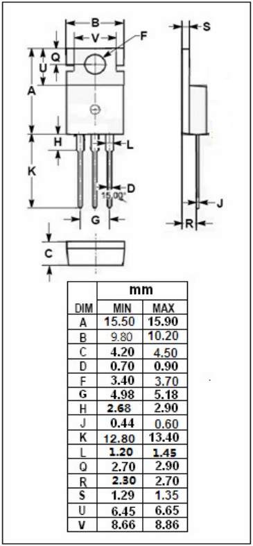 12N65封裝規格 12N65封裝規格