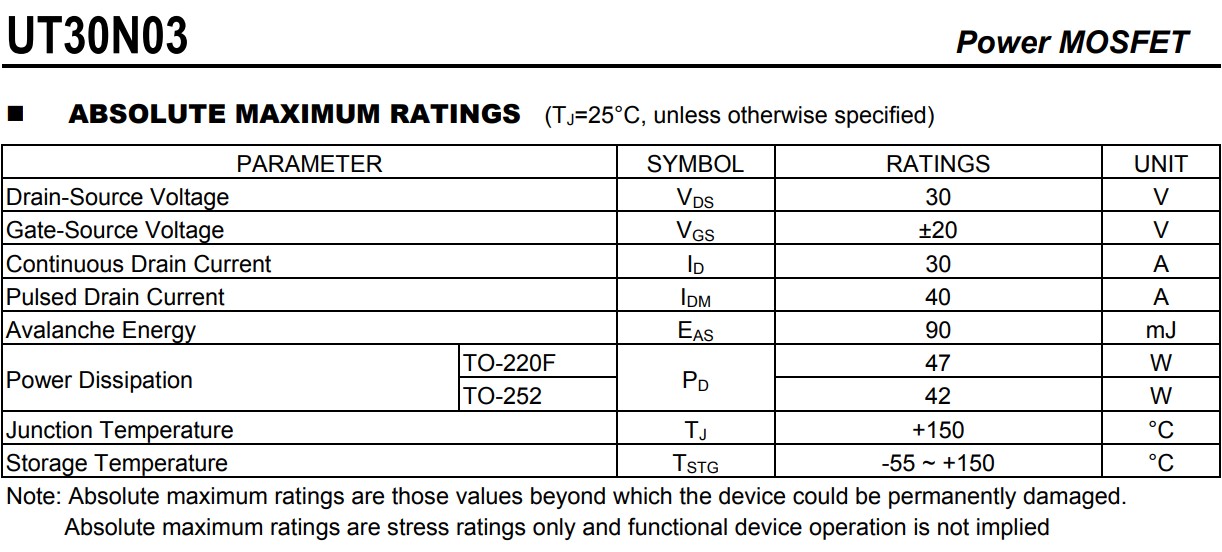 30N03參數 30N03參數