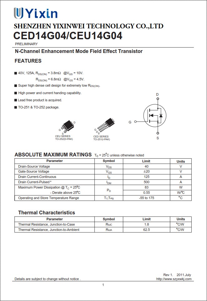 CEU14G04規(guī)格書