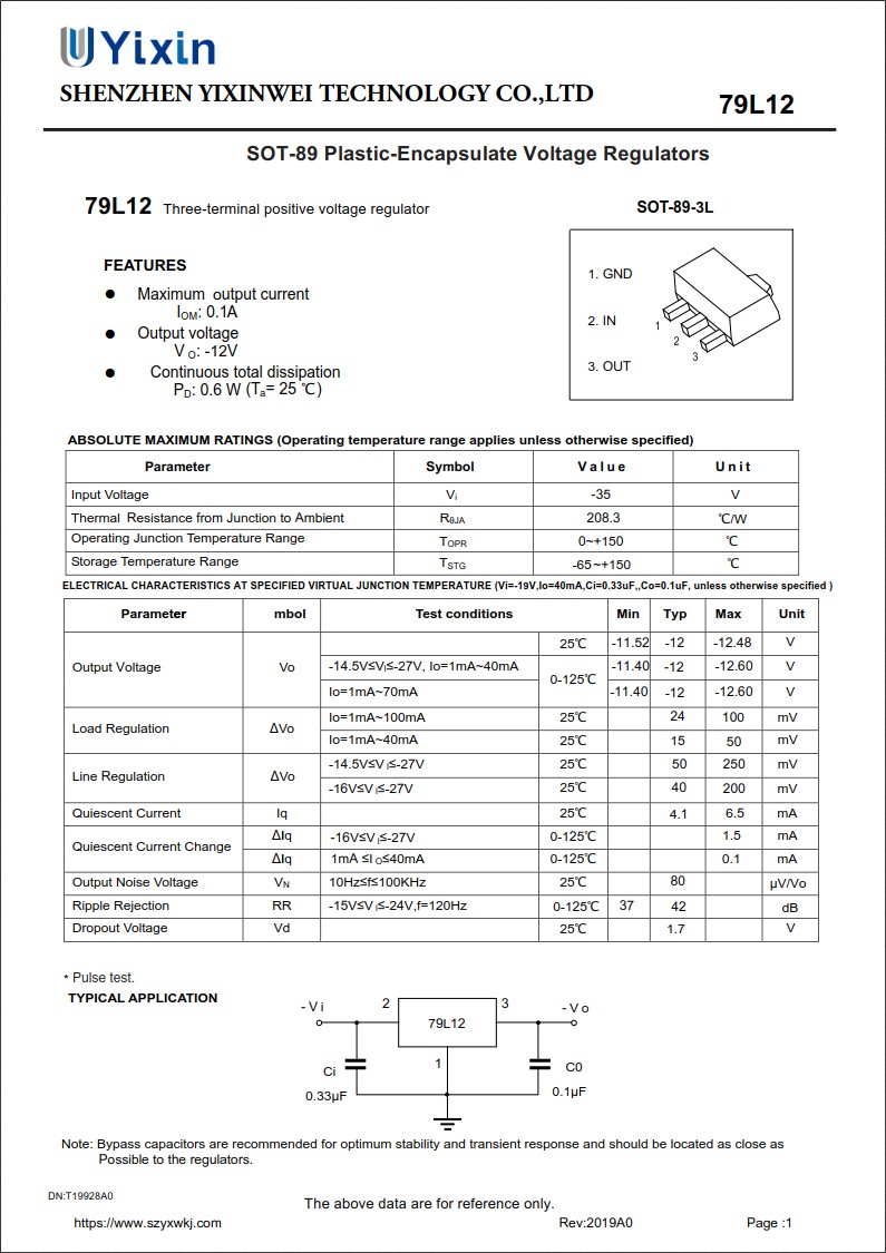 79L12規格書