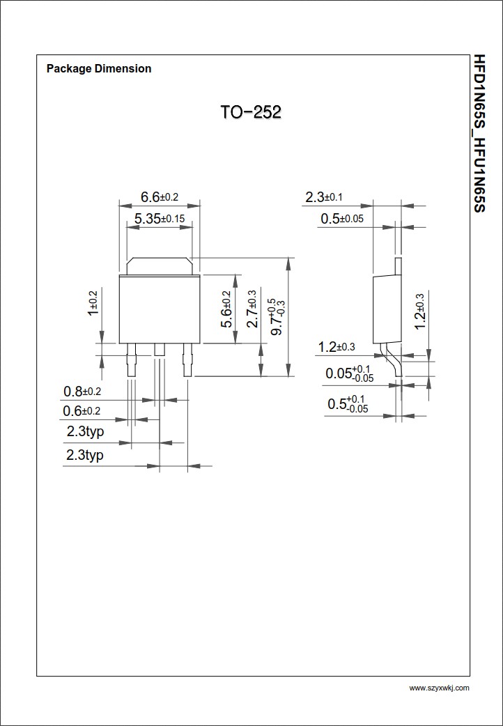 HFD1N65S封裝 HFD1N65S封裝