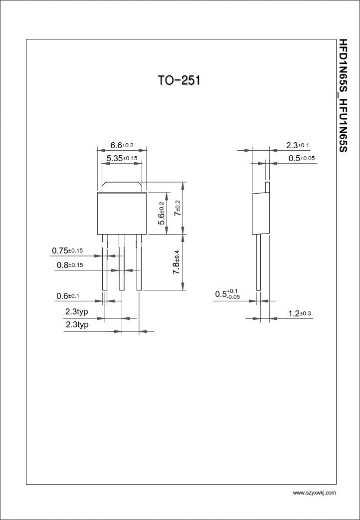 HFD1N65S封裝 HFD1N65S封裝