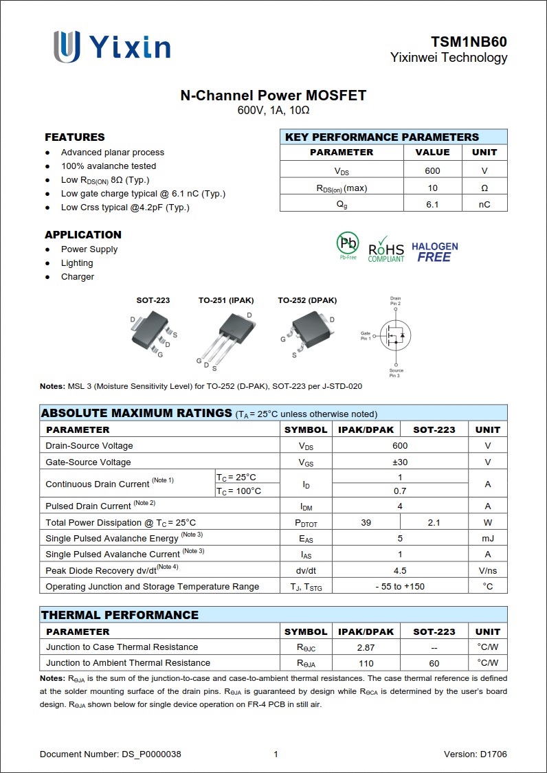 TSM1NB60CP 規(guī)格書