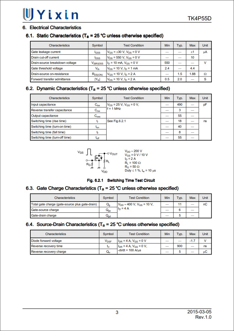 TK4P55D規格書 TK4P55D規格書