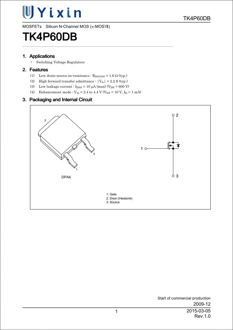 TK4P60DB規格書