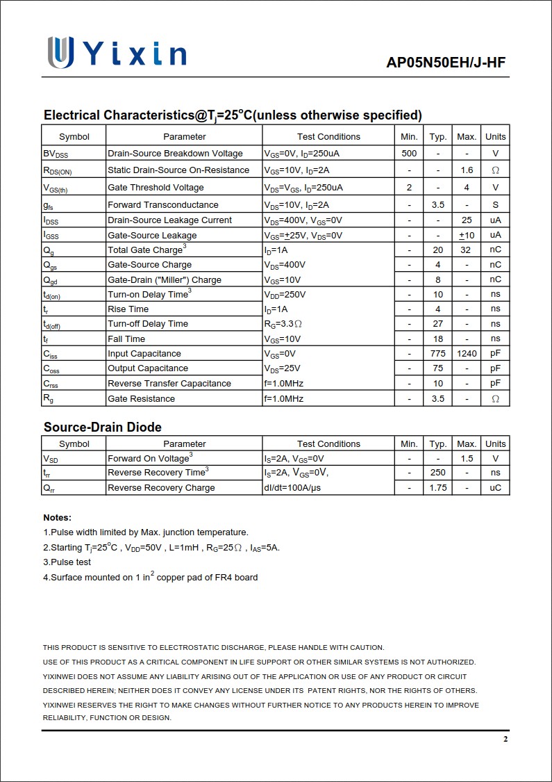 AP05N50EH規(guī)格書(shū) AP05N50EH規(guī)格書(shū)