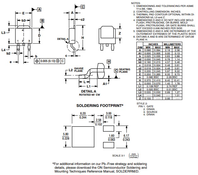 NDD05N50ZT4G封裝規格 NDD05N50ZT4G封裝規格