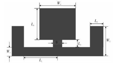 HFSS雙模諧振器參數示意圖