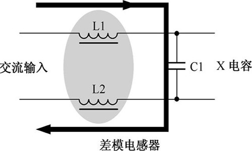 差模電感工作原理圖 差模電感工作原理圖