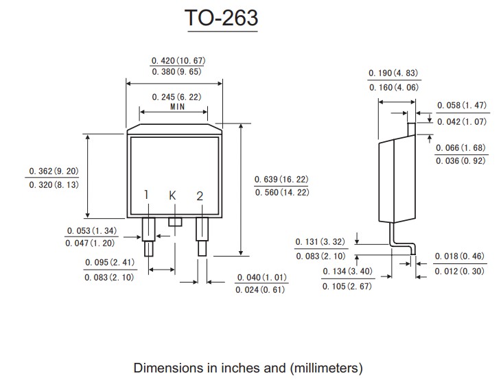 TO-263封裝尺寸 TO-263封裝尺寸