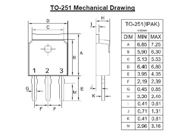 TO-251封裝尺寸 TO-251封裝尺寸