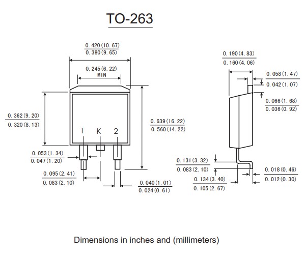 TO-263封裝尺寸 TO-263封裝尺寸