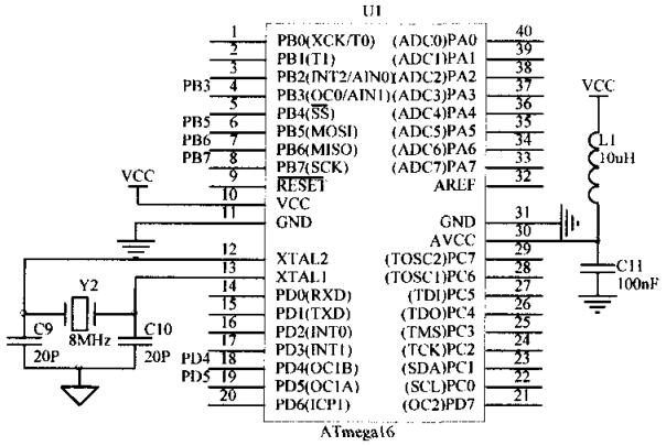ATmega16外圍電路原理圖