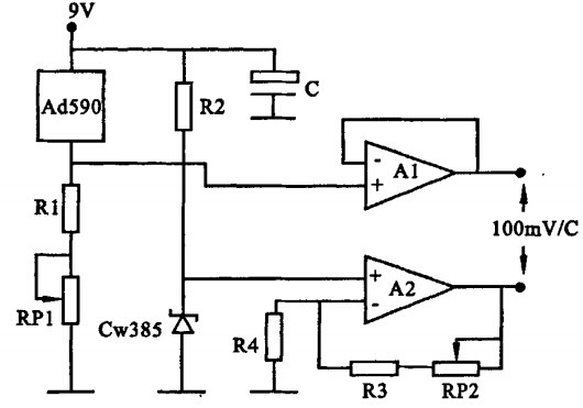 攝氏溫度測量電路 攝氏溫度測量電路