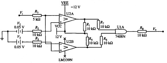 雙限過零比較電路原理圖 雙限過零比較電路原理圖