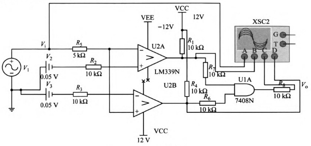 過零電路仿真原理圖 過零電路仿真原理圖
