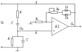 RC橋式振蕩器原理圖