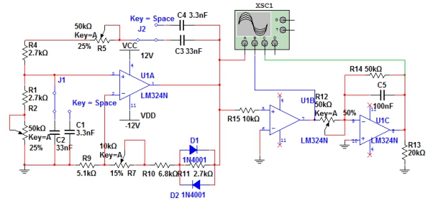 簡易信號發生器仿真電路圖