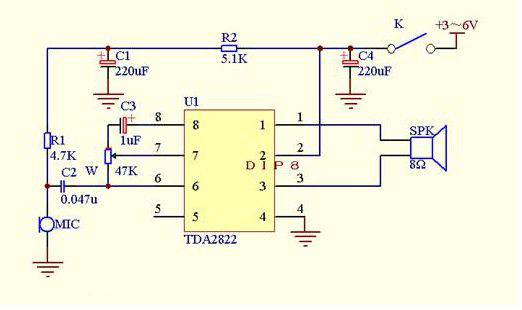 話筒功放電路圖 話筒功放電路圖