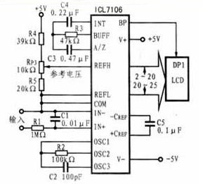 A/D轉(zhuǎn)換及LCD顯示電路框圖 A/D轉(zhuǎn)換及LCD顯示電路框圖
