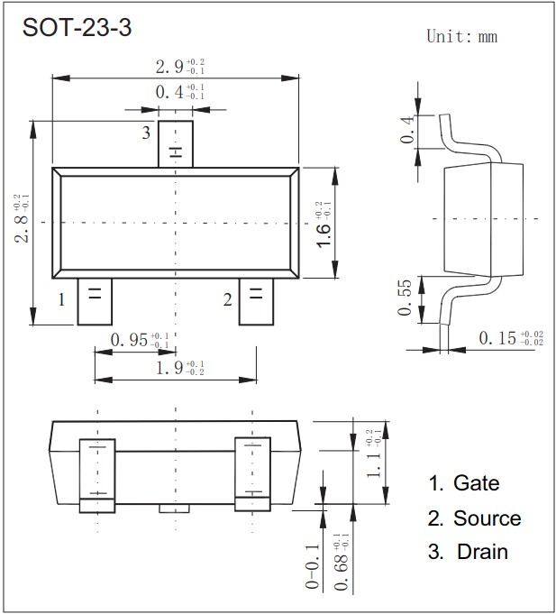 AO3415（SOT-23）封裝尺寸