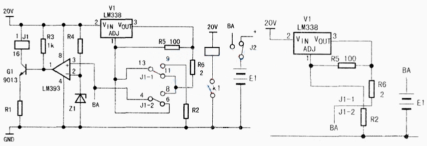 鉛酸蓄電池的充電電路圖 鉛酸蓄電池的充電電路圖